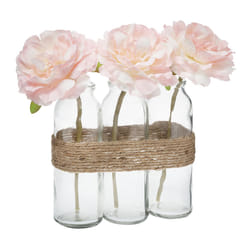 Composition Florale Artificielle  Tube  23cm Rose