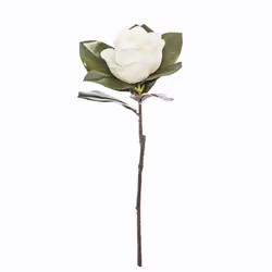 Tige artificielle - ATMOSPHERA - Magnolia Blanc - Real Touch - Hauteur 70 cm - Décoratif