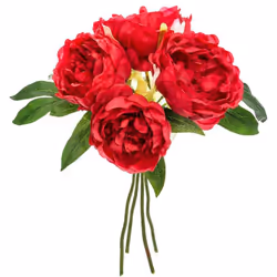 Bouquet artificiel - ATMOSPHERA - 4 Pivoines Prune - H 30 cm - Collection Poésie à langlaise - Entretien facile
