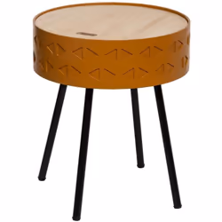 Description générale Cette table d'appoint multifonctionnelle de couleur moutarde est un meuble élégant qui combine style et  ...