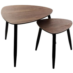 Atmosphera - Lot De 2 Tables Mileo Noyer