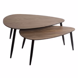 Table Mileo Effet Noyer x 2 - Atmosphera