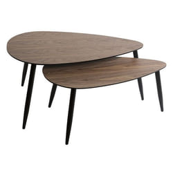 Table Mileo Effet Noyer x 2 - Atmosphera
