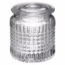 Pot à Coton - FIVE - Precious - Verre - D 10.8 cm - H 12.3 cm - Blanc