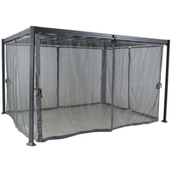 Hesperide - Moustiquaire de pergola Belize ardoise en polyester - Hespéride