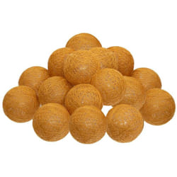 Atmosphera - Guirlande led 16 boules pile jaune moutarde L255cm créateur d'intérieur