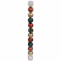 Déco de sapin Lot de 12 Boules de Noël D 6 cm - Vert Rouge et Or - Feeric Christmas (-) Dimensions : D. 6 cm - 12 Boules asso ...
