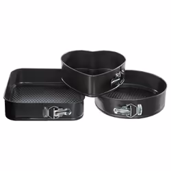 Moules démontables - FIVE - Lot de 3 - Aluminium - 3 formes - Four traditionnel