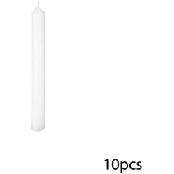 Atmosphera - Lot de 10 bougies bâtons Many blanc 45g créateur d'intérieur