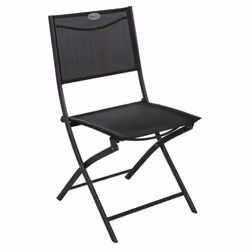 Hesperide - Lot de 4 chaises de jardin pliantes Modula anthracite & graphite acier traité époxy - Hespéride