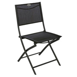 Hesperide - Lot de 4 chaises de jardin pliantes Modula anthracite & graphite acier traité époxy - Hespéride