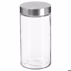 Bocal en verre - 5five - Nixo - 17L - Couvercle en inox - Cylindrique - Lave-vaisselle compatible