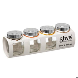 5five - 4 bocaux à épices en verre