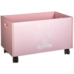 Atmosphera - Coffre De Rangement Roulettes Rose For Kids