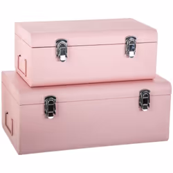 Description générale Le lot de 2 cantines en métal rose d'Atmosphera est une solution de rangement élégante et pratique pour ...