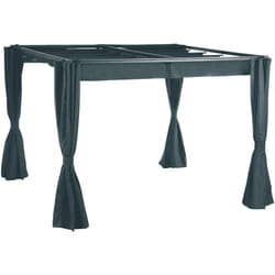 Rideaux pour tonnelle Palmeira 3x3m en polyester ardoise - Hespéride