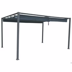 Tonnelle de jardin en aluminium ardoise Palmeira 4 x 3 m - Hespéride