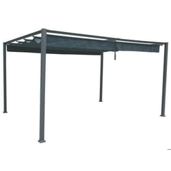 Tonnelle de jardin en aluminium ardoise Palmeira 4 x 3 m - Hespéride