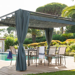 Hesperide - Toile de tonnelle Palmeira ardoise 4x3m en polyester - Hespéride