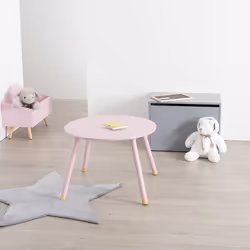 Table rose "Douceur" en bois