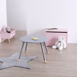 Table gris "Douceur" en bois