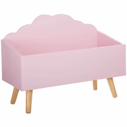 Description générale Ce coffre à jouets en forme de nuage rose est un meuble de rangement pratique et attrayant, idéal pour l ...