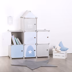Rangement château gris