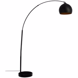 Atmosphera - Lampadaire arc Hyto marbre et métal noir H177cm créateur d'intérieur