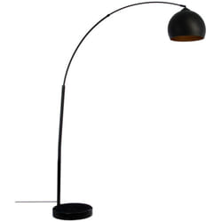 Atmosphera - Lampadaire arc Hyto marbre et métal noir H177cm créateur d'intérieur