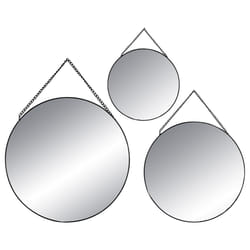 Lot de 3 miroirs ronds en métal