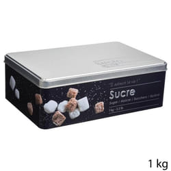 Boîte à sucre morceaux métal Black Edition - FIVE - Dimensions 20.2x13.2x6.7cm - Capacité 1kg