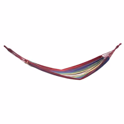 Détendez vous à bord de cette toile de hamac rouge, violet, bleu, vert... de la marque Hespéride. Support non inclus. Fourni ...
