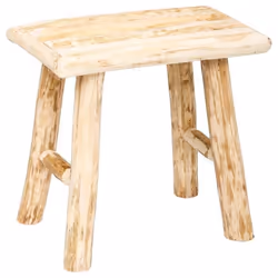 Tabouret Woody en bois de peuplier - Atmosphera