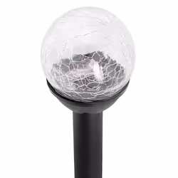 Balise Solaire à Planter  Craquelé  23cm Noir