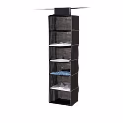 Range chemise 6 cases - Noir