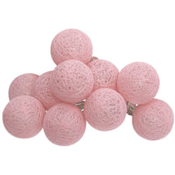 Atmosphera - Guirlande led 10 boules pile rose clair L165cm créateur d'intérieur