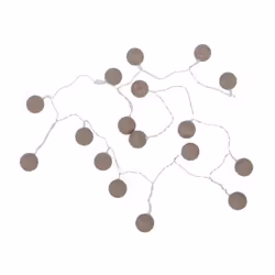 Guirlande avec 16 boules - Ø 3.5 cm - Longueur 240 cm - Plusieurs couleurs au choix - Gris, Blanc, Rose, Taupe ou Menthe - Fo ...