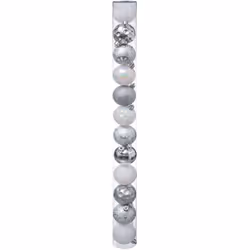 Décorez facilement et en toute sérénité votre sapin de Noël avec ce kit de décoration comprenant des boules de Noël de trois  ...