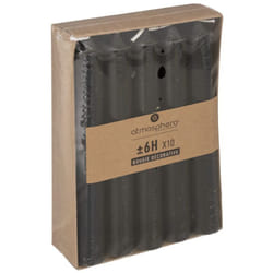 Atmosphera - Lot de 10 Bougies Bâtons Noires h 16 cm