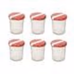 Pots de confiture - 5five - Lot de 6 - Verre - Rond - Compatible lave-vaisselle