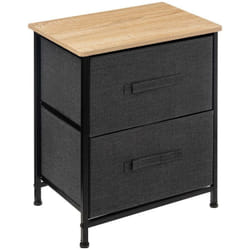 Five - Table de chevet 2 tiroirs métal gris - 5