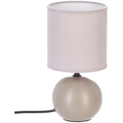 Lampe céramique Timéo gris taupe mat H25cm - Atmosphera créateur d'intérieur