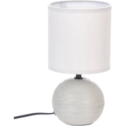 Atmosphera - Lampe céramique Timéo gris souris strié H25cm créateur d'intérieur