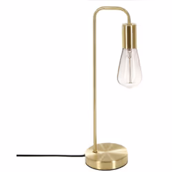 Description générale La lampe à poser Keli en métal doré allie design moderne et fonctionnalité. Avec une hauteur de 45,5 cm, ...