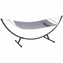 Besoin d'un espace cosy pour vous relaxer pleinement ? Le hamac "AKIO" Hespéride accueille tous vos moments de repos en extér ...