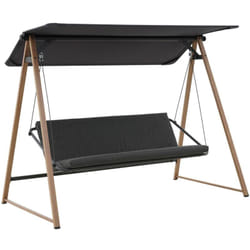 Hesperide - Balancelle de jardin Soly honey & charbon 224x135x173cm en acier - Hespéride