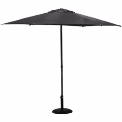 Description générale Protégez-vous du soleil cet été avec le parasol mat central rond en coloris ardoise de la marque Hespéri ...