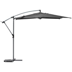 Hesperide - Parasol décentré rond Manoa ardoise Hespéride