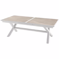 Description générale Profitez de repas conviviaux en plein air autour de la table extérieure extensible 10 places Axiome en c ...