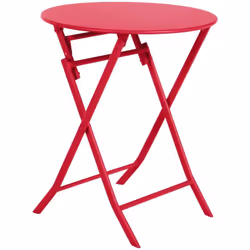Idéale pour savourer un café au soleil en duo, la table de jardin pliante ronde "GREENSBORO" Hespéride est un indispensable p ...